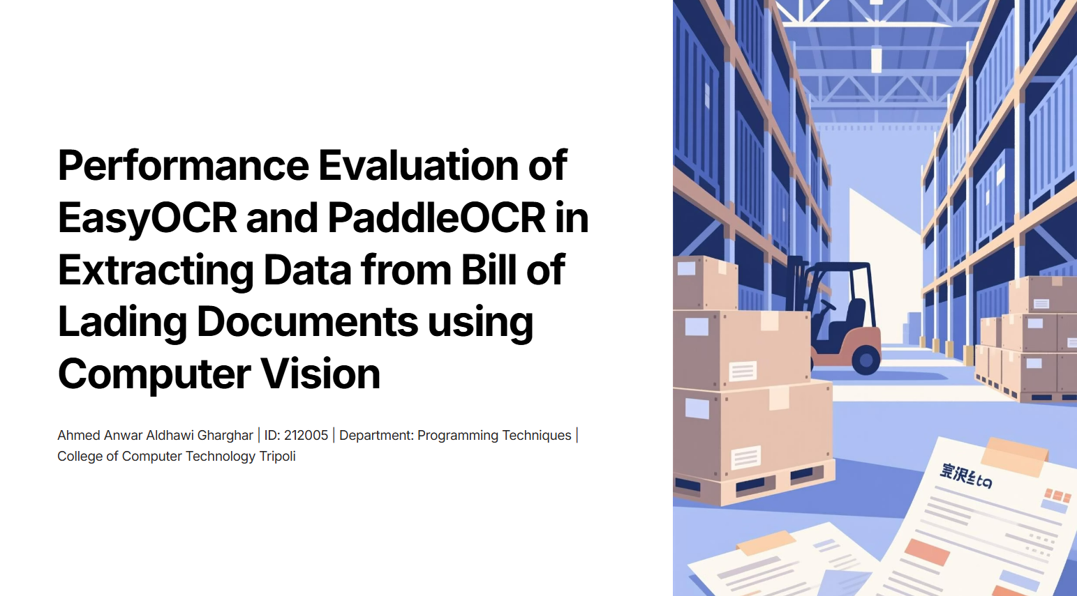 Arabic-English Bill of Lading OCR System